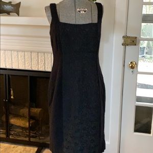 LBD black lace with wool side panels
